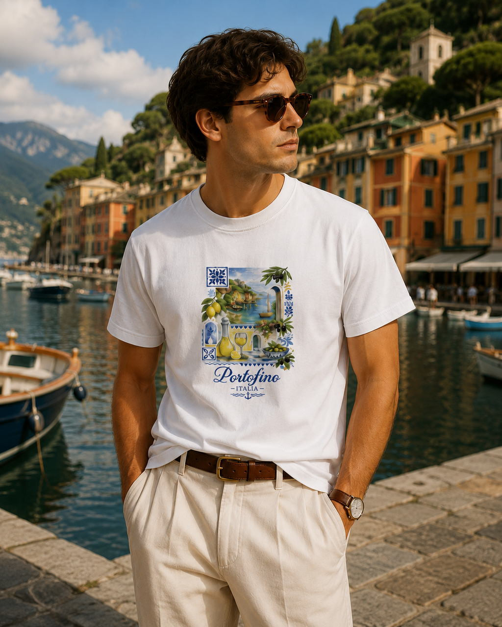 valanor arden Portofino Italy Vintage Travel Tee — Lemon Coast Graphic T-Shirt