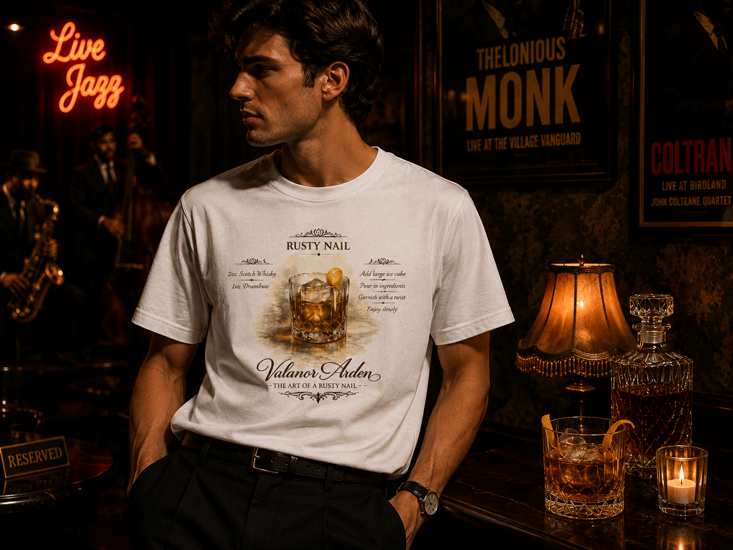 Valanor Arden – The Art of a Rusty Nail | Luxury Cocktail Graphic T-Shirt