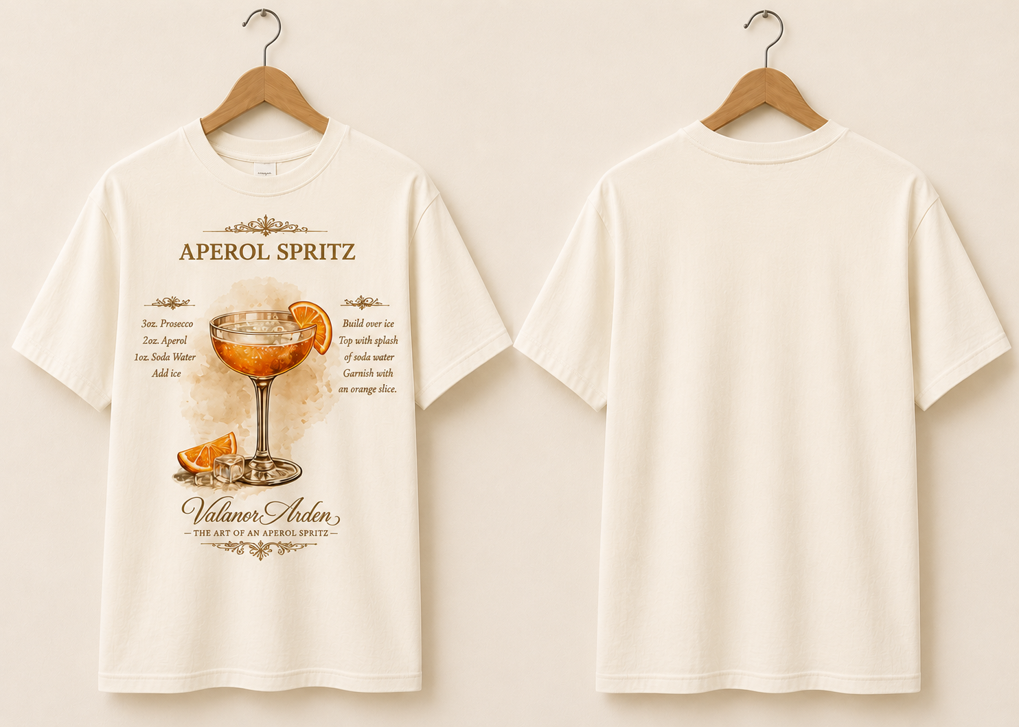 Valanor Arden – The Art of an Aperol Spritz  | Luxury Cocktail Graphic T-Shirt