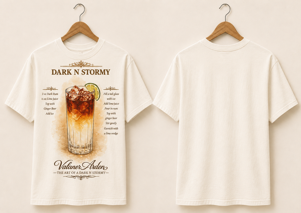 Valanor Arden – The Art of a Dark 'n' Stormy | Luxury Cocktail Graphic T-Shirt