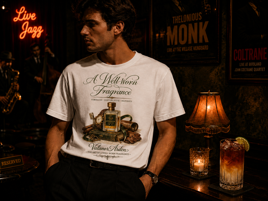 Valanor Arden – A Well-Worn Fragrance | Luxury Fragrance Graphic T-Shirt ⭐