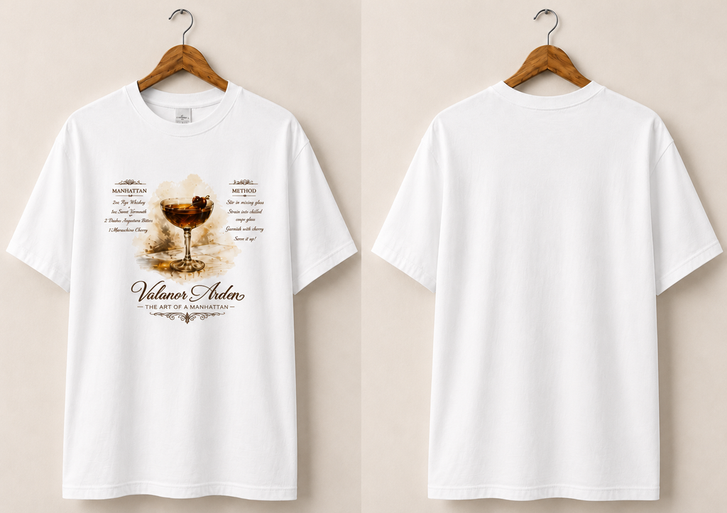 Valanor Arden – The Art of a Manhattan | Luxury Cocktail Graphic T-Shirt
