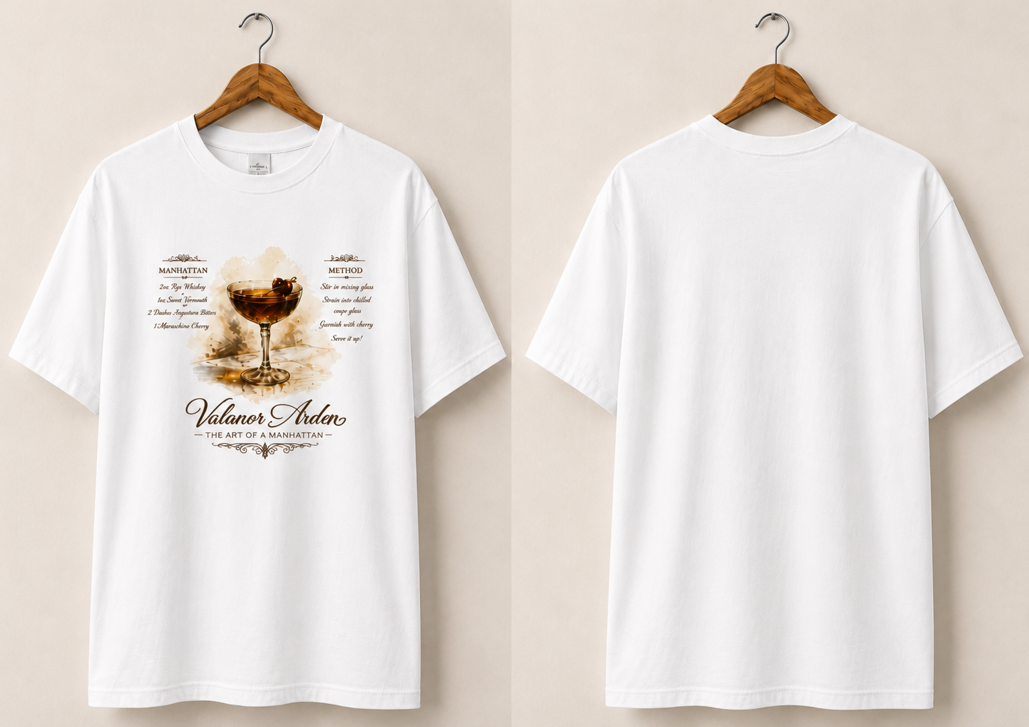 Valanor Arden – The Art of a Manhattan | Luxury Cocktail Graphic T-Shirt