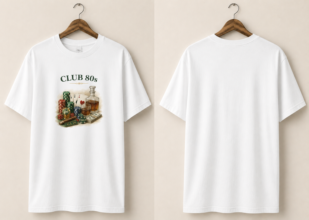 Valanor Arden – CLUB 80s | Vintage Casino Lifestyle Graphic T-Shirt