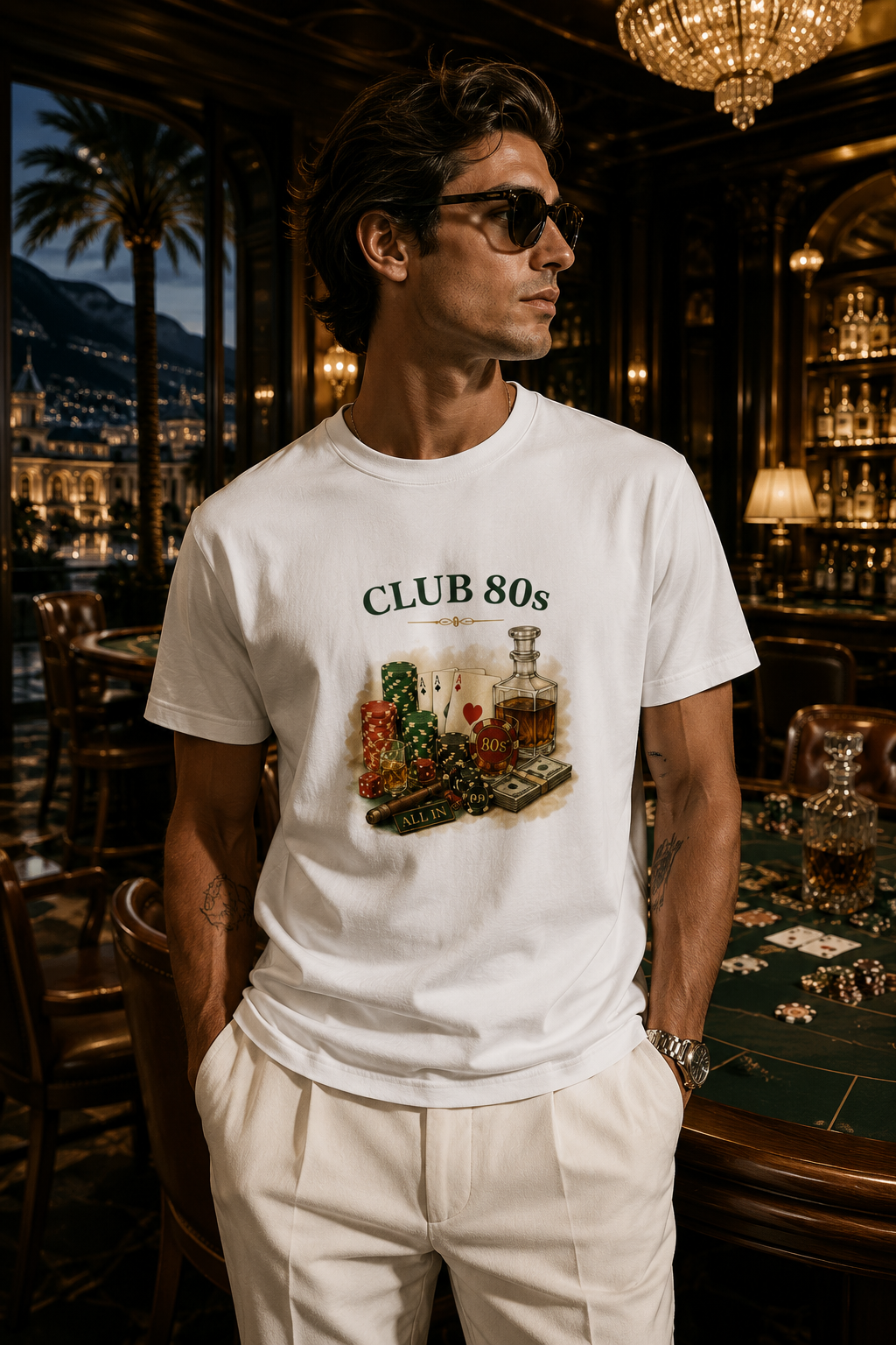 Valanor Arden – CLUB 80s | Vintage Casino Lifestyle Graphic T-Shirt