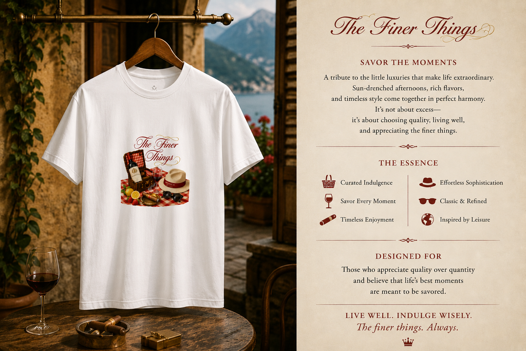 alanor Arden – The Finer Things | Old Money Picnic Graphic T-Shirt