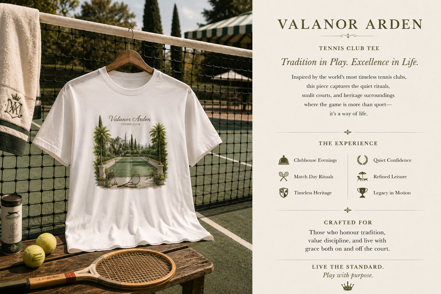 Valanor Arden Tennis Club Tee – Heritage Court Collection
