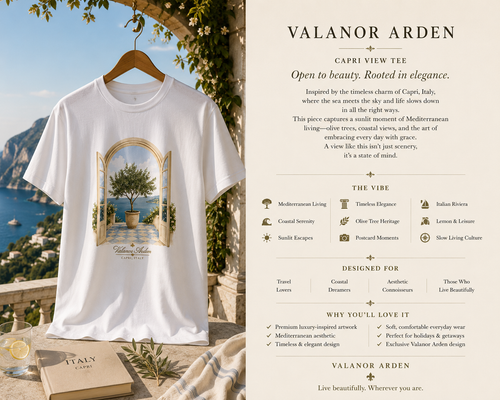 Valanor Arden – Capri, Italy™ | Premium Travel Graphic T-Shirt