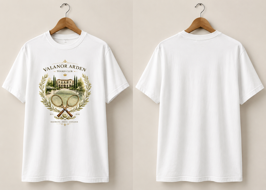 Valanor Arden Tennis Club Heritage Tee | Luxury Tennis Graphic T-Shirt