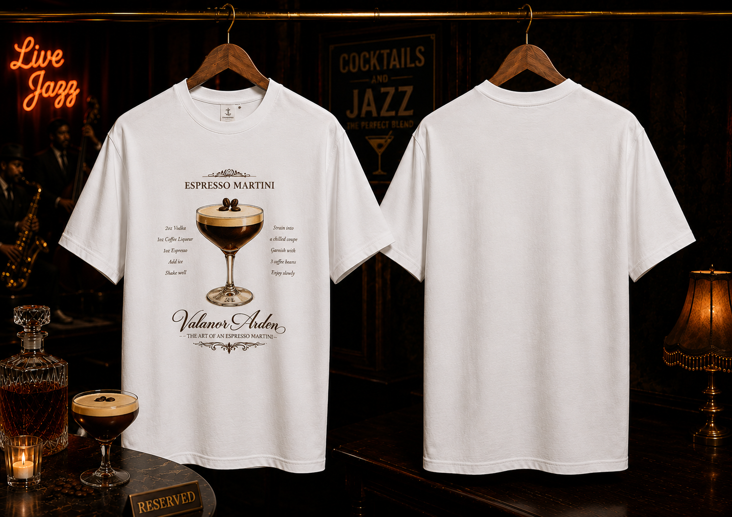 Valanor Arden – The Art of an Espresso Martini | Luxury Cocktail Graphic T-Shirt