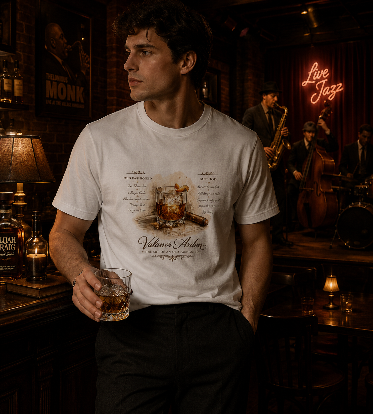 Valanor Arden – The Art of an Old Fashioned | Vintage Cocktail Graphic T-Shirt