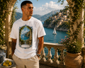 Valanor Arden – Mediterranean Vista | Luxury Coastal Graphic T-Shirt